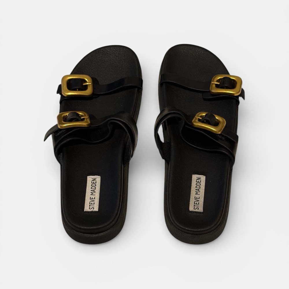 Steve Madden‎ Black Womens Margy Sandals size 11
